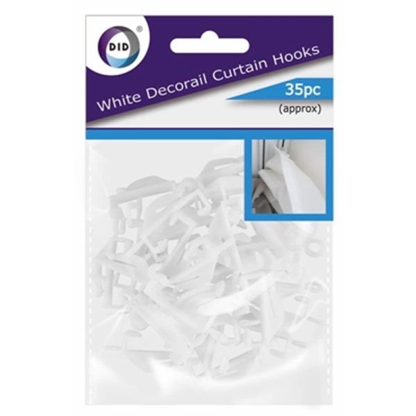 DID CURTAIN HOOKS DECORAIL 35PCE