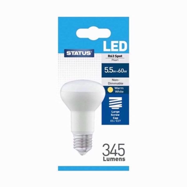 STATUS LED R63 SPOT BULB W/W 8.5W EACH