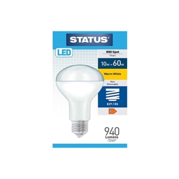 STATUS LED R80 SPOT BULB W/W 60W EACH