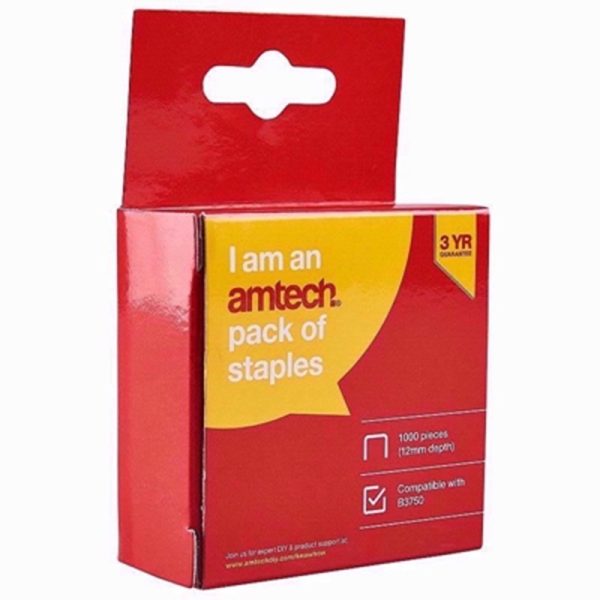 AMTECH STAPLES 12MM 1000PCS