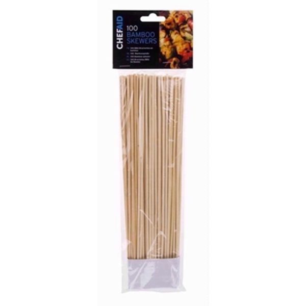 CHEF AID BAMBOO SKEWERS X100