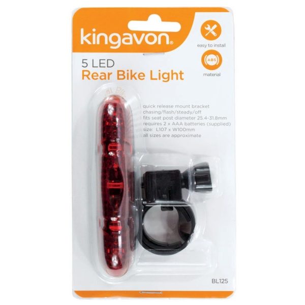 KINGAVON REAR BIKE LIGHT 5LED