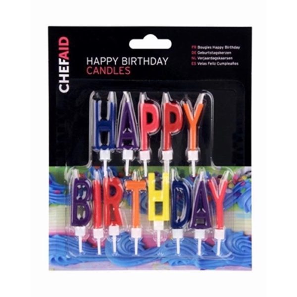 CHEF AID HAPPY BIRTHDAY CANDLES