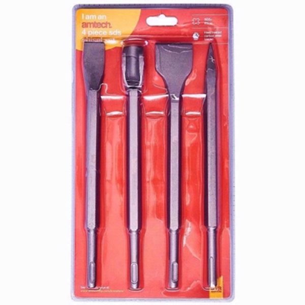 AMTECH CHISEL SDS 4PC SET