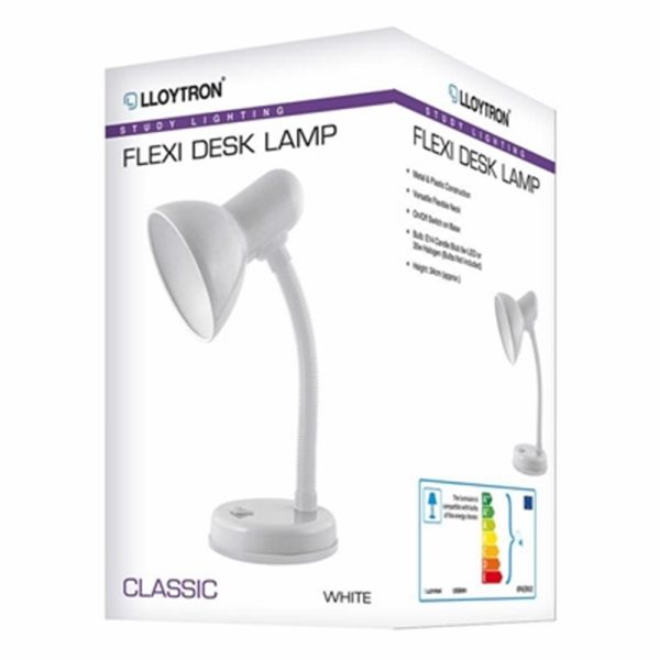 LLOYTRON WHITE DESK LAMP