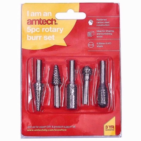 AMTECH ROTARY BURR 5PC SET