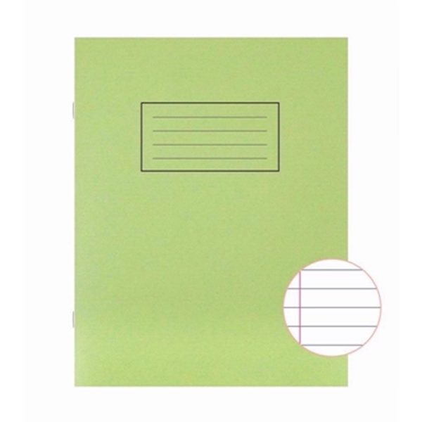 SILVINE EXERCISE BOOK 9X7 ASSORTED PACK OF 10 GREEN