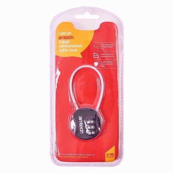 AMTECH COMBINATION CABLE LOCK