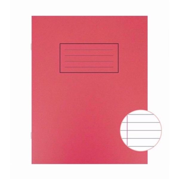 SILVINE EXERCISE BOOK 9X7 ASSORTED PACK OF 10 RED