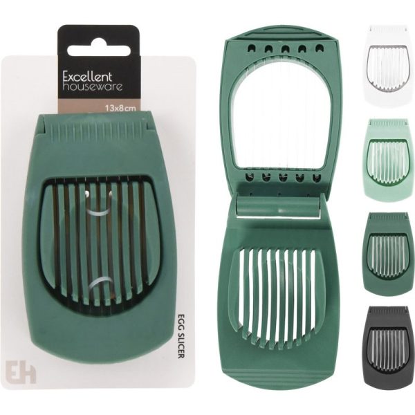 EGG SLICER PP 13X8CM 4ASS CLR