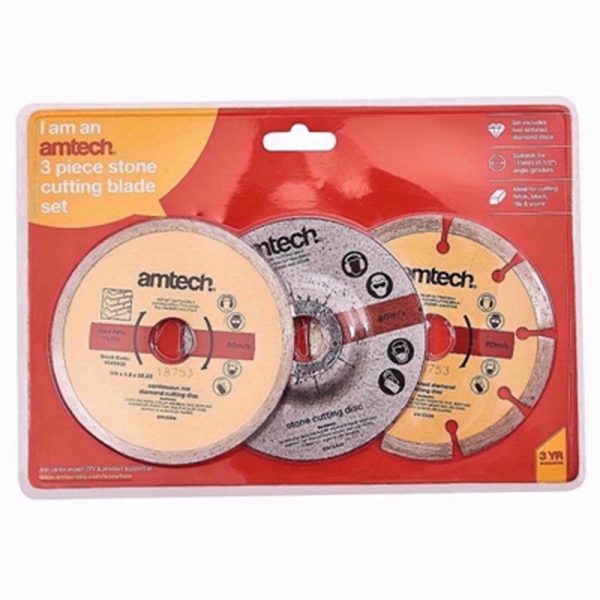 AMTECH DIAMOND+CUT OFF BLADE 3PC SET