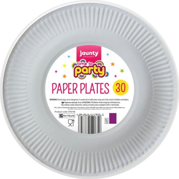 TIME TO PARTY PAPER PLATE 7 INCH 30PC