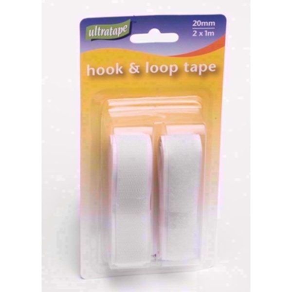 ULTRATAPE H/LOOP 20MM WHITE EACH