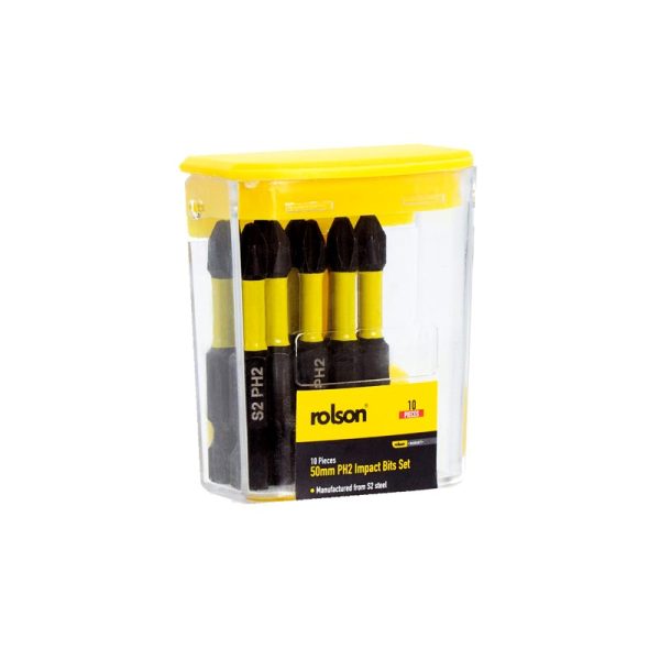 ROLSON IMPACT BITS 50MM PH2 10PC