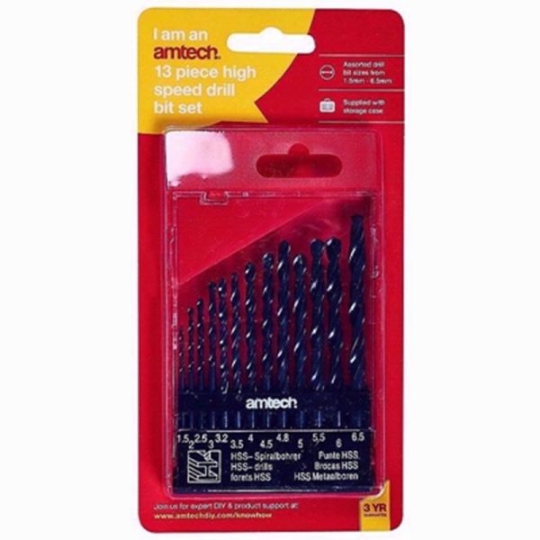 AMTECH DRILL HIGH SPEED 13PC SET