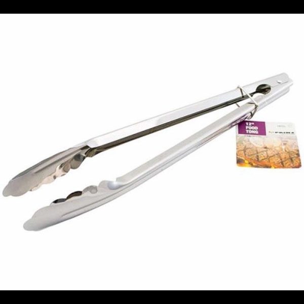 PRIMA FOOD TONGS STAINLESS STEEL 12 INCH