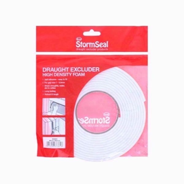 FOAM DRAUGHT ADHESIVE EXCLUDER WHITE