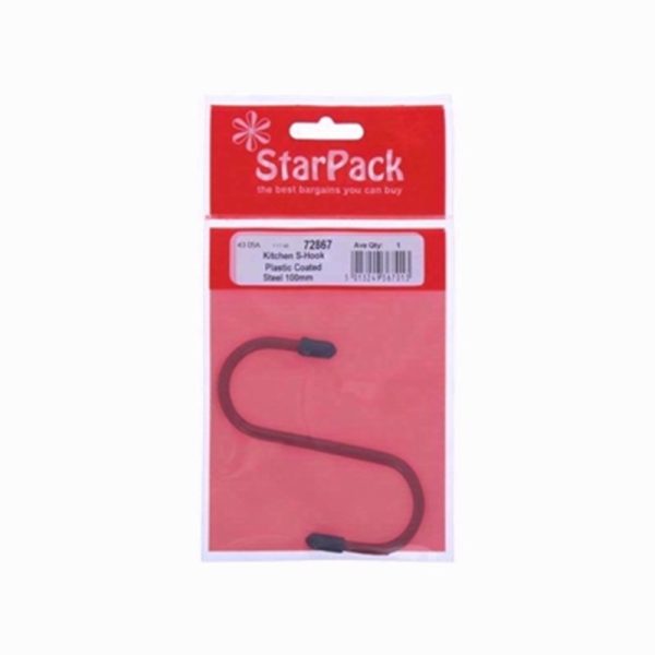 KITCHEN-S HOOK PLASTIC COATED 100MM