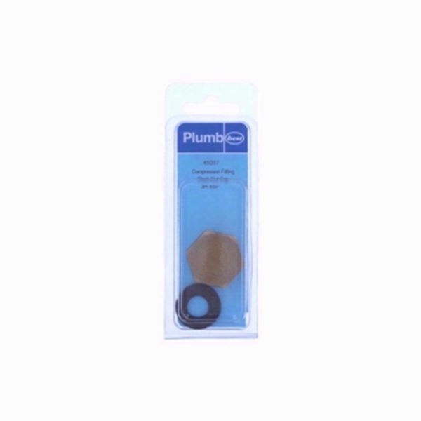 PLUMB COMP FIT BRASS 3/4 BSP BLA NUT CAP