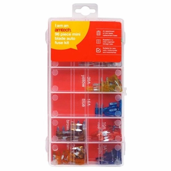 AMTECH MINI BLADE AUTO FUSE KIT 96PC