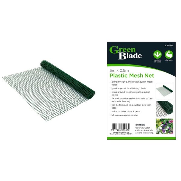 GREEN BLADE MESH NET PLASTIC 5M X 0.5M