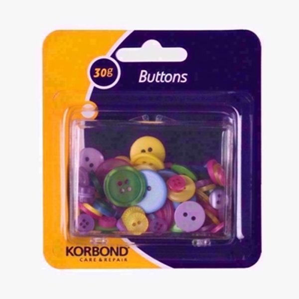 KORBOND CRAFT BUTTON PACK 30G