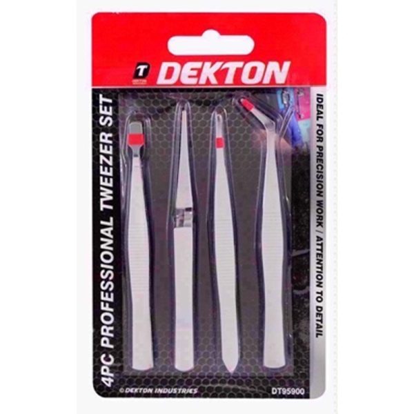 DEKTON TWEEZERS 4PC SET