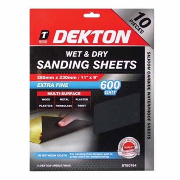 DEKTON WET& DRY SANDING SHEETS 10PC 280MMX