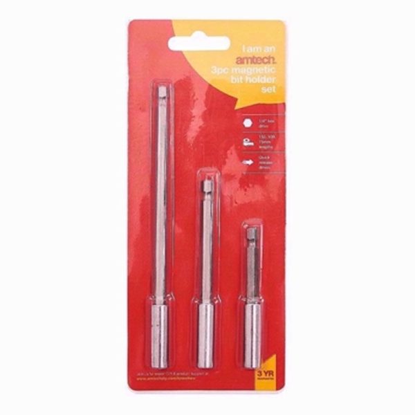 AMTECH MAGNETIC BIT HOLDERS 3PCE