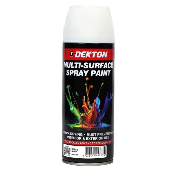 DEKTON SPRAY PAINT MATT WHITE 400ML