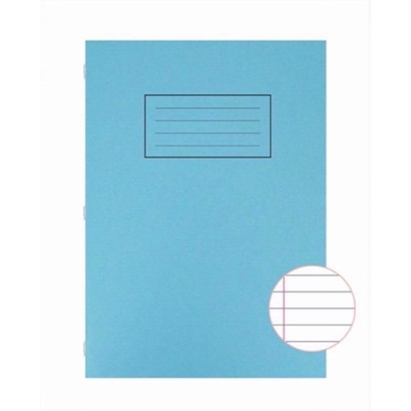 SILVINE EXERCISE BOOK A4 ASSORTED PACK OF 10 BLUE