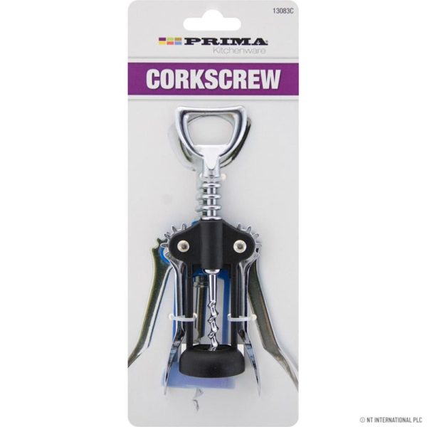 PRIMA CORKSCREW BOTTLE OPENER CHROME PLATED