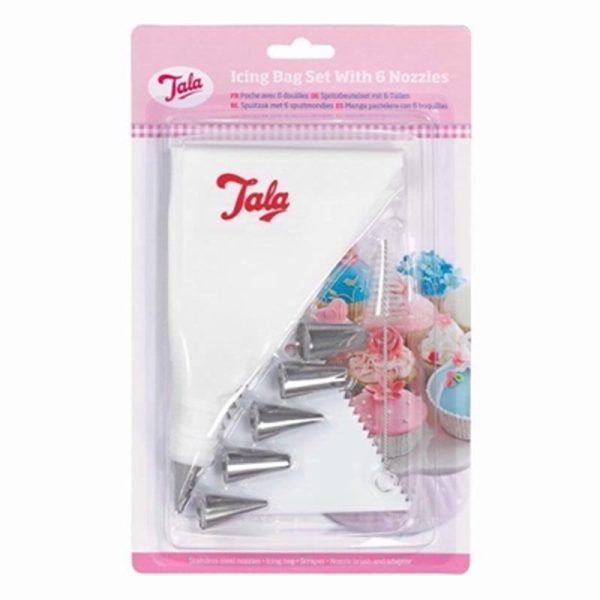 TALA ICING BAG SET W/6 NOZZLES/SCRAPER