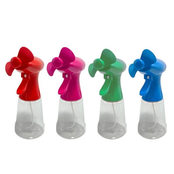 BRIGHT & HOMELY FAN HANDHELD WATER MIST SPRAY FAN ASSORTED COLOURS