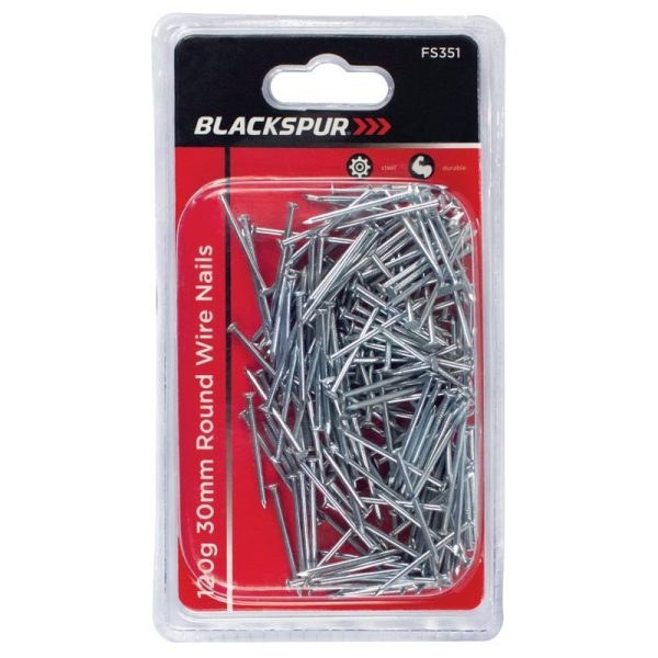 BLACKSPUR ROUND WIRE NAILS 120G 30MM