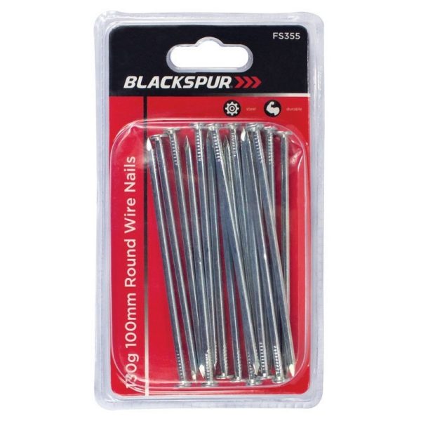 BLACKSPUR ROUND WIRE NAILS 130G 100MM