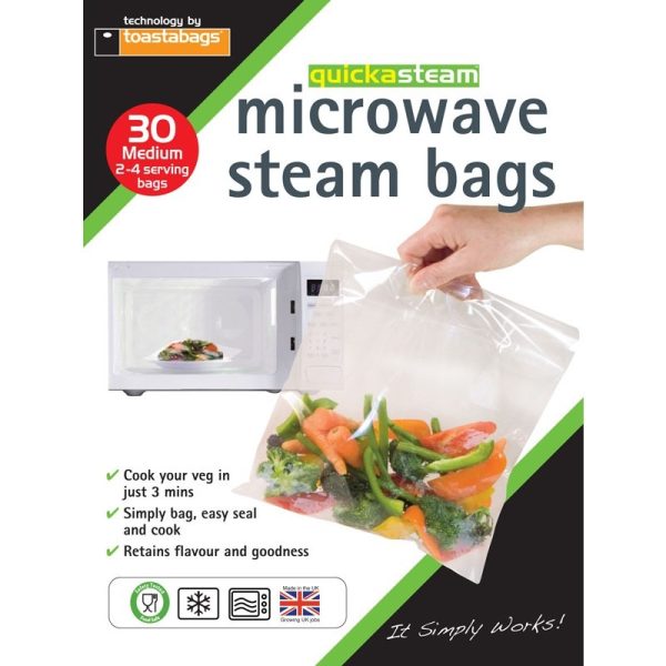 TOASTABAGS MICROWAVE STEAM 30 BAGS MEDIUM