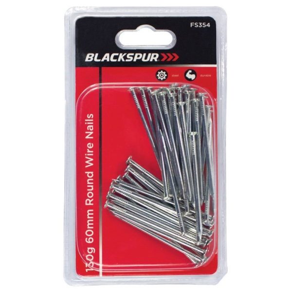 BLACKSPUR ROUND WIRE NAILS 130G 60MM