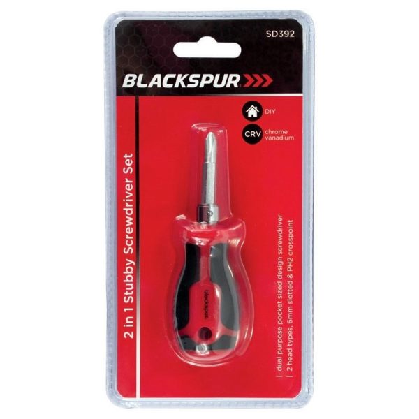 BLACKSPUR STUBBY SCREWDRIVER SET 2 IN 1