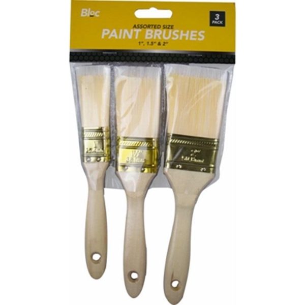 BLOC PAINT BRUSHES ASS PACK OF 3