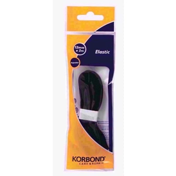 KORBOND ELASTIC BLACK 12MMX2M