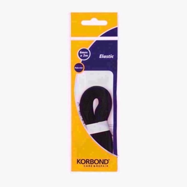 KORBOND ELASTIC BLACK 6MMX3M