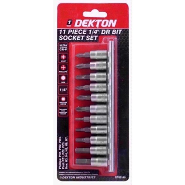 DEKTON SOCKET SET 11PC 1/2/&3/8