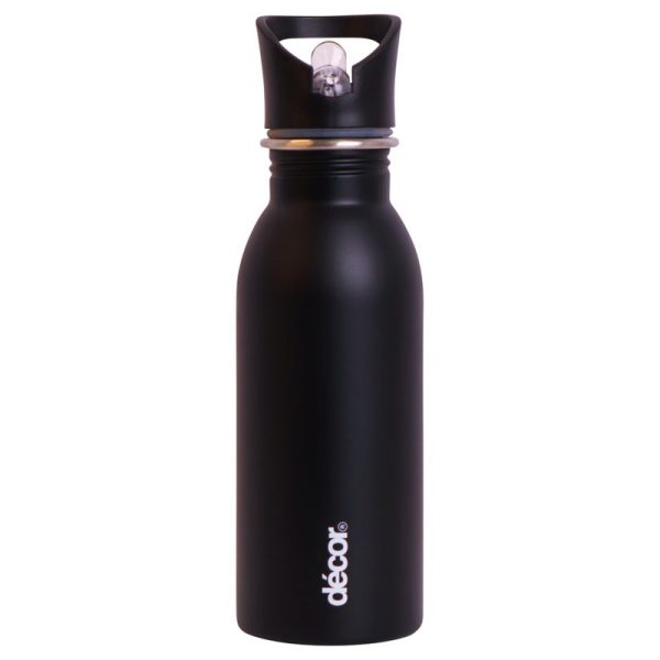 DECOR SNAP N SEAL STAINLESS STEEL BOTTLE BLACK 500ML