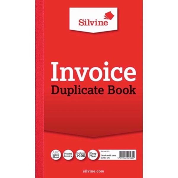 SILVINE INVOICE BOOK 611 PACK OF 6