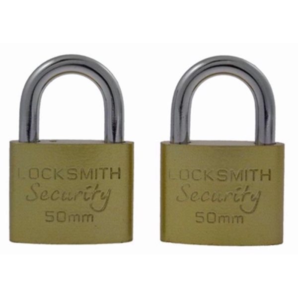 LOCKSMITH PADLOCK TWIN 50MM