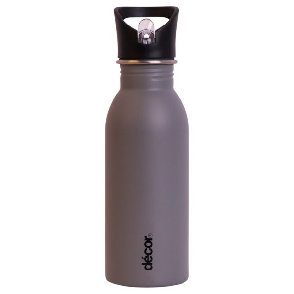 DECOR SNAP N SEAL STAINLESS STEEL BOTTLE GREY 500ML