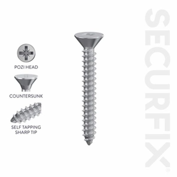 SECURFIX SELF TAPPING SCREW CSK ZP 3.5X12MM