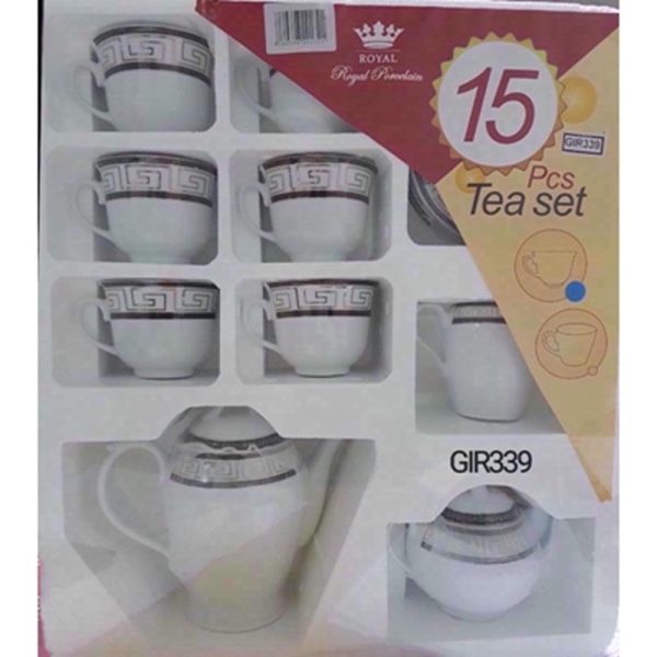 AZTEC TEA SET PORCELAIN 15PCE DISPLAYBOX