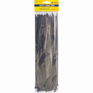 MARKSMAN CABLE TIES 300MM 40PCE BLACK